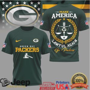Green Bay Packers Official NFL Make America Lawful Again 3D Shirt