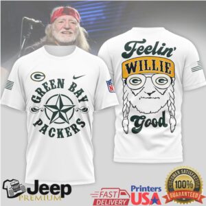 Green Bay Packers Official NFL Willie Nelson 3D Shirt