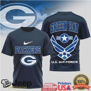 Green Bay Packers Us Air Force Military Appreciation Navy Tshirt