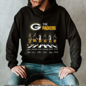 Green Bay Packers Walking Abbey Road Signatures Tee