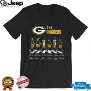 Green Bay Packers Walking Abbey Road Signatures Tee