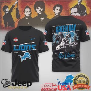 Green Day Detroit Lions Nfl Rock Band Mashup Shirt