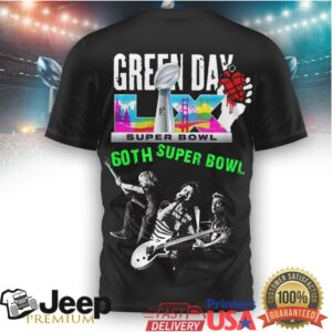 Green Day Super Bowl LIX 60th Anniversary Halftime Show Band Shirt