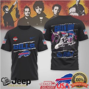 Green Day X Buffalo Bills Vintage Rock Football Graphic Tee