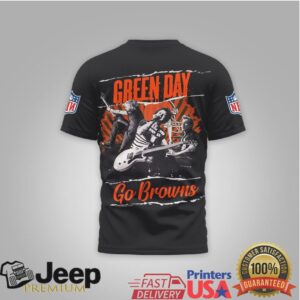 Green Day X Cleveland Browns Go Browns Punk Rock Football Tee