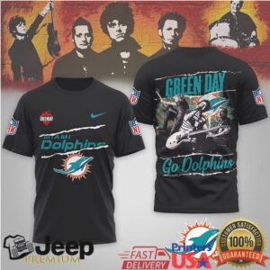 Green Day X Miami Dolphins Nfl Mashup T Shirt