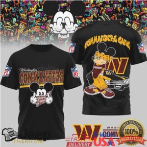 Washington Commanders Official NFL Gangsta Mickey 3D Shirt