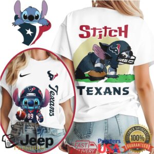 Houston Texans NFL Stitch Charging 3D Shirt