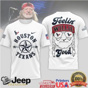 Houston Texans Official NFL Willie Nelson 3D Shirt