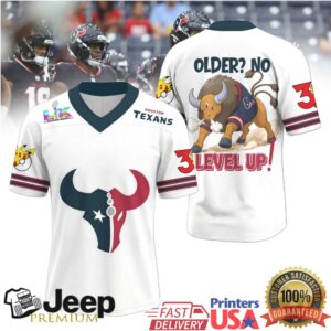 Houston Texans Official Super Bowl x Pokemon 30th Anniversary V neck Baseball Jersey