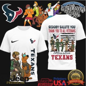 Houston Texans Scooby Doo Military Salute Veteran’s Day T Shirt