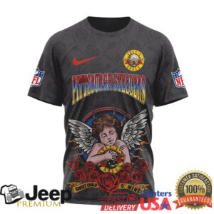 Pittsburgh Steelers Official NFL Guns N’ Roses 3D Shirt Pittsburgh Steelers Official NFL Guns N’ Roses 3D Shirt
