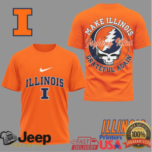 Illinois Fighting Illini Official NCAA Grateful Game Day 3D Shirt
