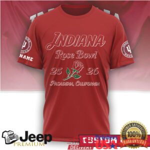 Indiana Hoosiers 2026 Rose Bowl Champions Custom Name T Shirt