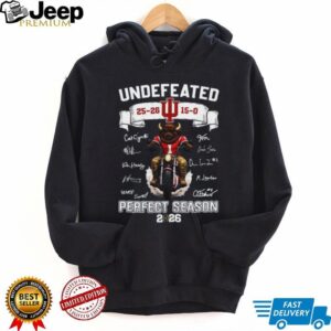 Indiana University Undefeated 2026 Perfect Season T Shirt