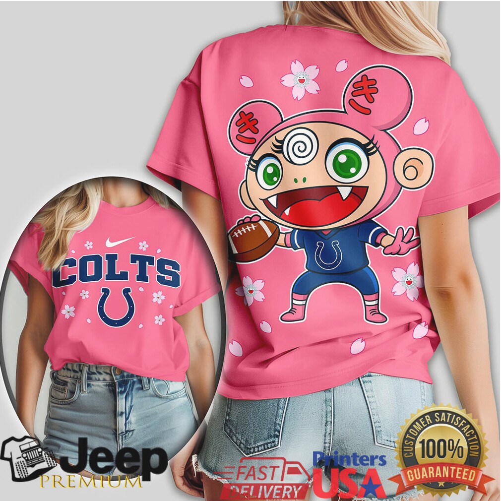 Indianapolis Colts Kawaii Mascot Sakura Tshirt Design Indianapolis Colts Kawaii Mascot Sakura Tshirt Design