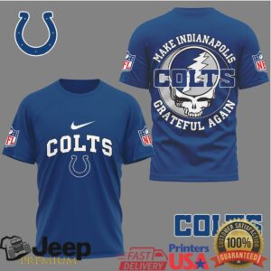 Indianapolis Colts Make Indianapolis Grateful Again Skull T Shirt