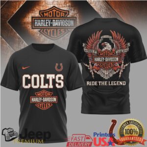 Indianapolis Colts Official NFL 122 Year Harley Davidson 3D Shirt