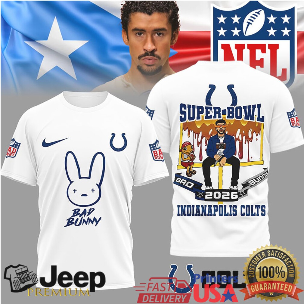 Indianapolis Colts Official NFL Bad Bunny Super Bowl 3D Shirt Indianapolis Colts Official NFL Bad Bunny Super Bowl 3D Shirt