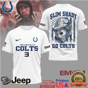 Indianapolis Colts Official NFL Eminem Fan 3D Shirt
