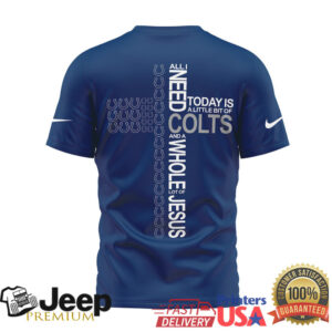 Indianapolis Colts Official NFL Faith Over Fear 3D Shirt