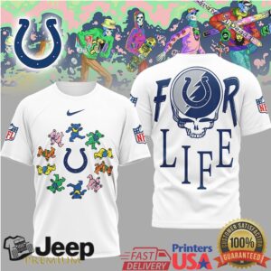 Indianapolis Colts Official NFL Grateful Dead For Life 3D Shirt