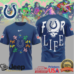 Indianapolis Colts Official NFL Grateful Dead For Life 3D Shirt