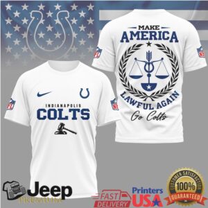 Indianapolis Colts Official NFL Make America Lawful Again 3D Shirt