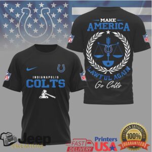 Indianapolis Colts Official NFL Make America Lawful Again 3D Shirt
