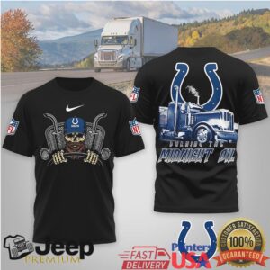 Indianapolis Colts Official NFL Truck Driver Burn The Midnight Oil 3D Shirt