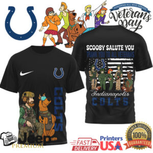 Indianapolis Colts Scooby Doo Salute To Veterans NFL Graphic T Shirt