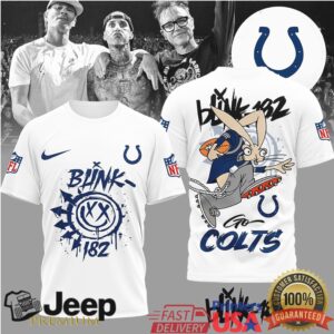 Indianapolis ColtsOfficial NFL Blink 182 3D Shirt