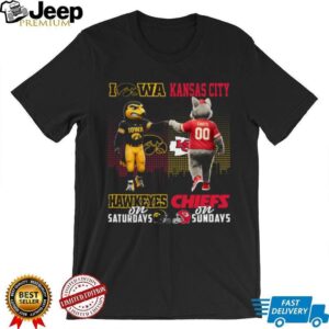 Iowa Hawkeyes & Kansas City Chiefs Fan t shirt