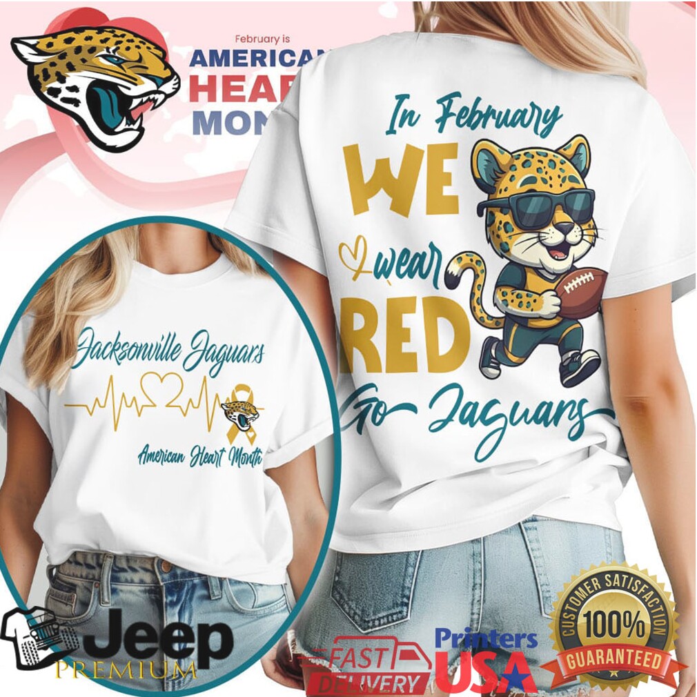 Jacksonville Jaguars Heart Awareness February T Shirt Cool Jaguar Mascot Jacksonville Jaguars Heart Awareness February T Shirt Cool Jaguar Mascot