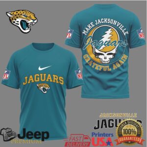 Jacksonville Jaguars Make Jacksonville Grateful Again Skull T Shirt