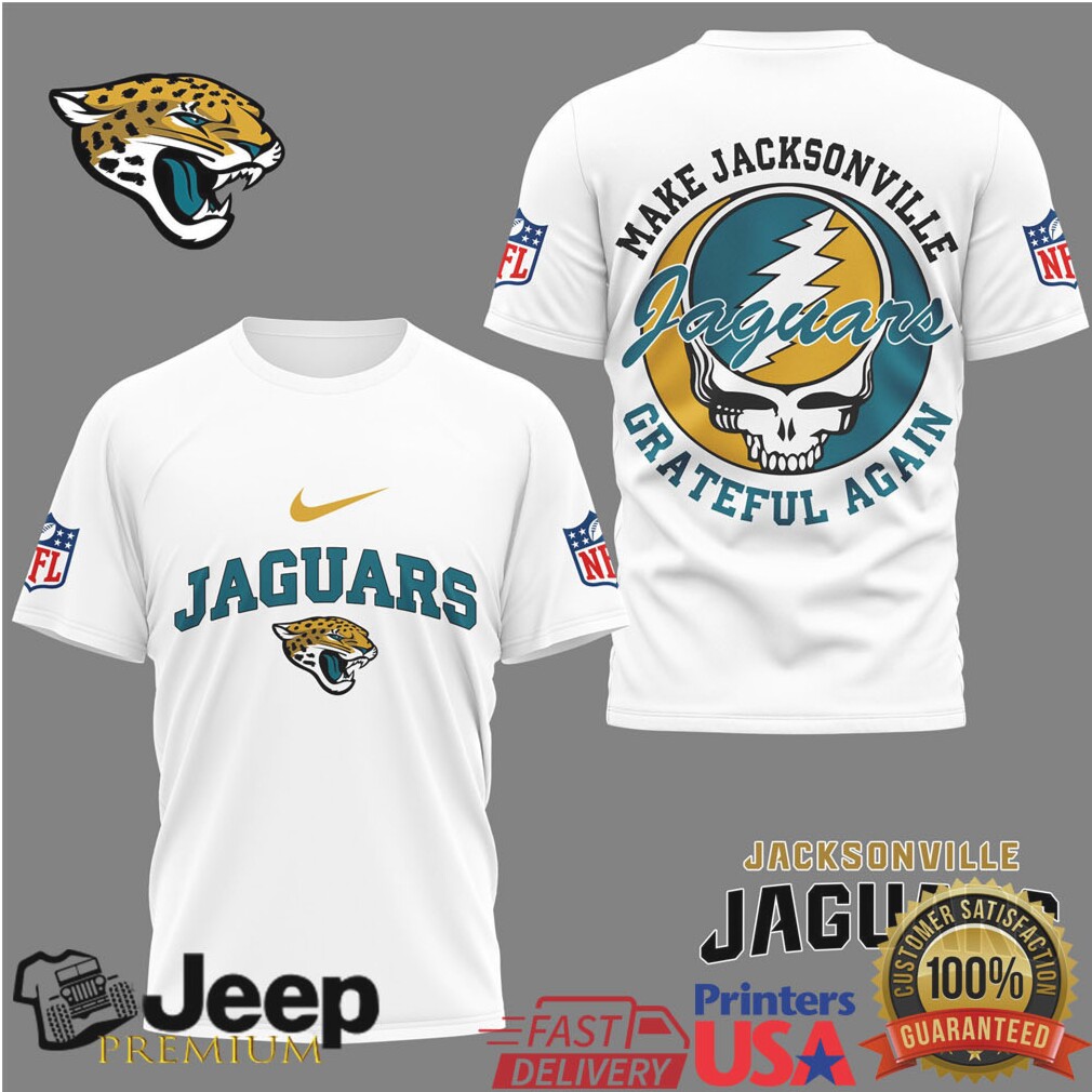 Jacksonville Jaguars Make Jacksonville Grateful Again Skull T Shirt Jacksonville Jaguars Make Jacksonville Grateful Again Skull T Shirt