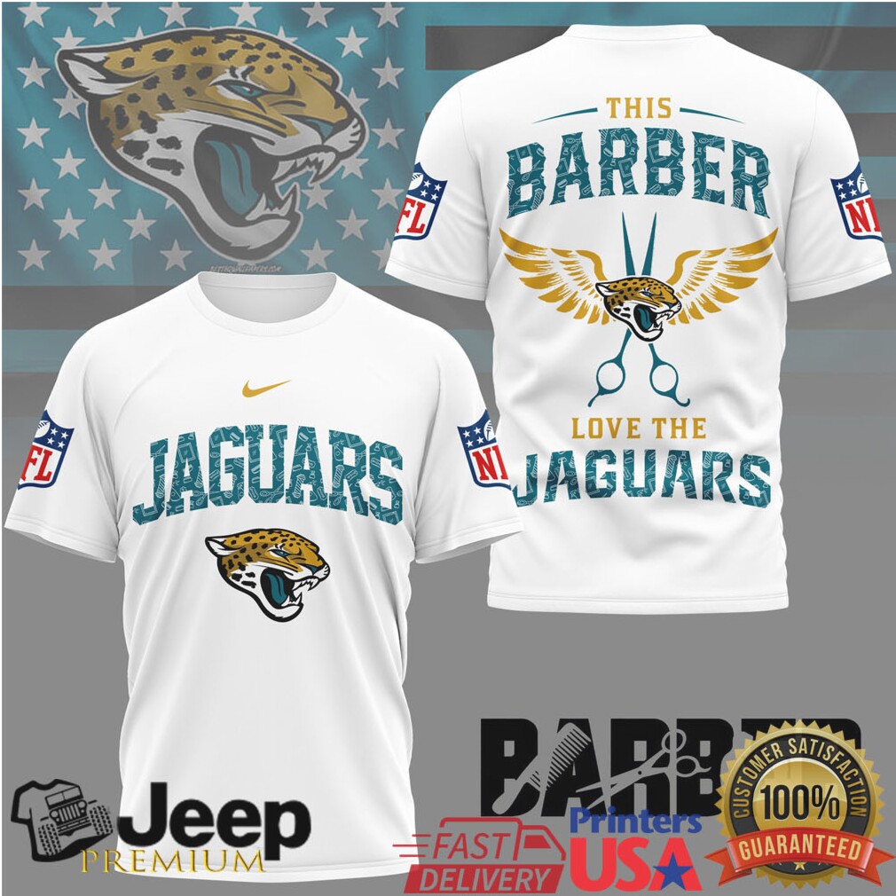Jacksonville Jaguars Official NFL Barber Fan 3D Shirt Jacksonville Jaguars Official NFL Barber Fan 3D Shirt
