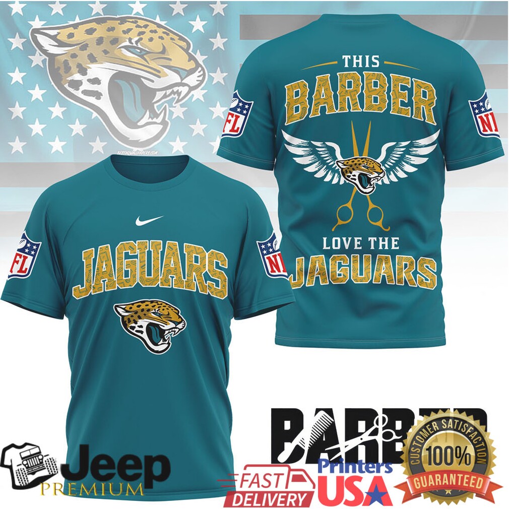 Jacksonville Jaguars Official NFL Barber Fan 3D Shirt Jacksonville Jaguars Official NFL Barber Fan 3D Shirt
