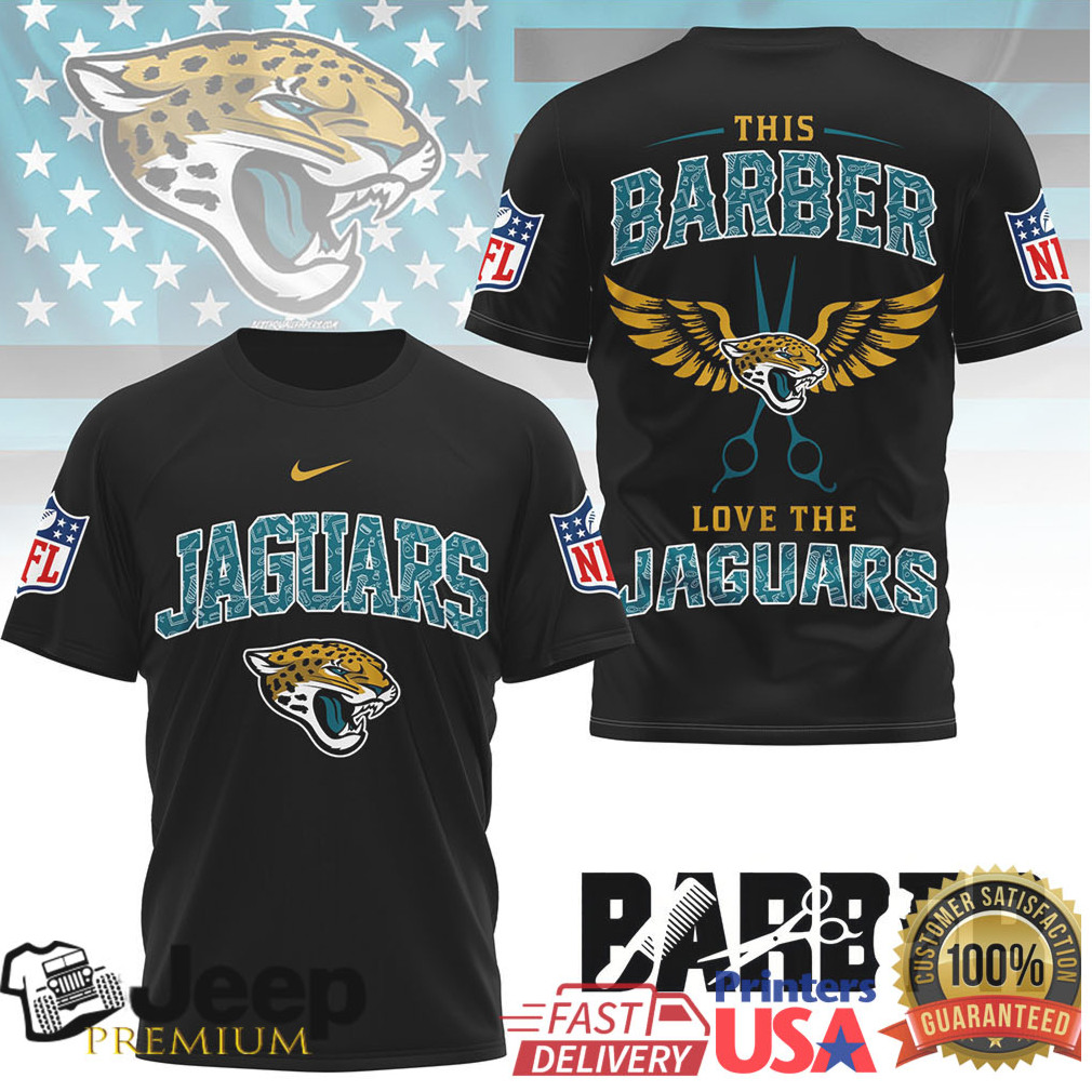 Jacksonville Jaguars Official NFL Barber Fan 3D Shirt Jacksonville Jaguars Official NFL Barber Fan 3D Shirt