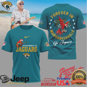 Jacksonville Jaguars Official NFL Forever in Margaritaville 3D Shirt