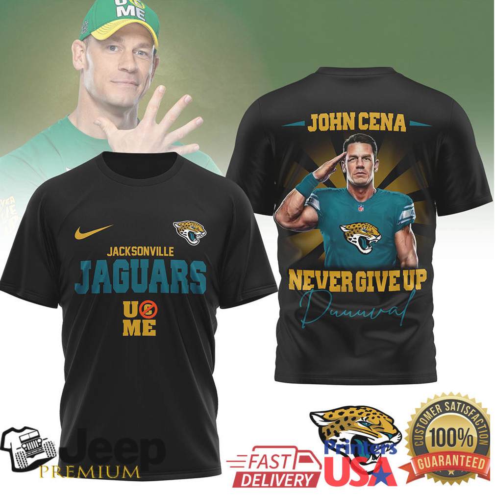 Jacksonville Jaguars Official NFL John Cena Fan 3D Shirt Jacksonville Jaguars Official NFL John Cena Fan 3D Shirt