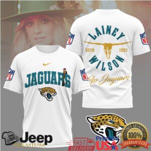 Jacksonville Jaguars Official NFL Lainey Wilson Fan 3D Shirt Jacksonville Jaguars Official NFL Lainey Wilson Fan 3D Shirt