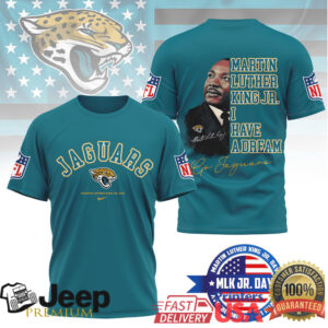 Jacksonville Jaguars Official NFL Martin Luther King JR. Day 3D Shirt
