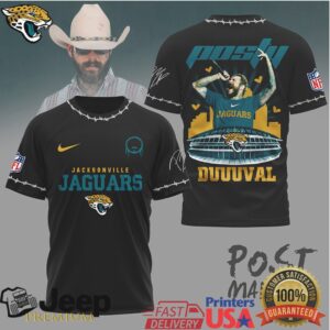 Jacksonville Jaguars Official NFL Post Malone Fan 3D Shirt