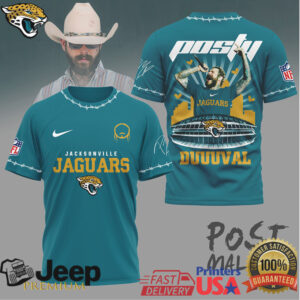 Jacksonville Jaguars Official NFL Post Malone Fan 3D Shirt