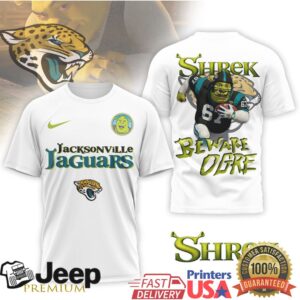 Jacksonville Jaguars Shrek Beware Ogre Mashup T Shirt