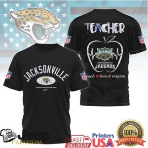 Jacksonville Jaguars Teacher Appreciation Night Teach Love Inspire Tshirt