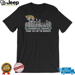 Jacksonville Jaguars football players legend thank you for the memories city skyline shirt