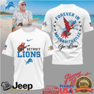 Jimmy Buffett Forever In Margaritaville Detroit Lions Parrot Fan T Shirt Jimmy Buffett Forever In Margaritaville Detroit Lions Parrot Fan T Shirt