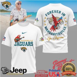 Jimmy Buffett Forever In Margaritaville Jacksonville Jaguars NFL T Shirt Jimmy Buffett Forever In Margaritaville Jacksonville Jaguars NFL T Shirt